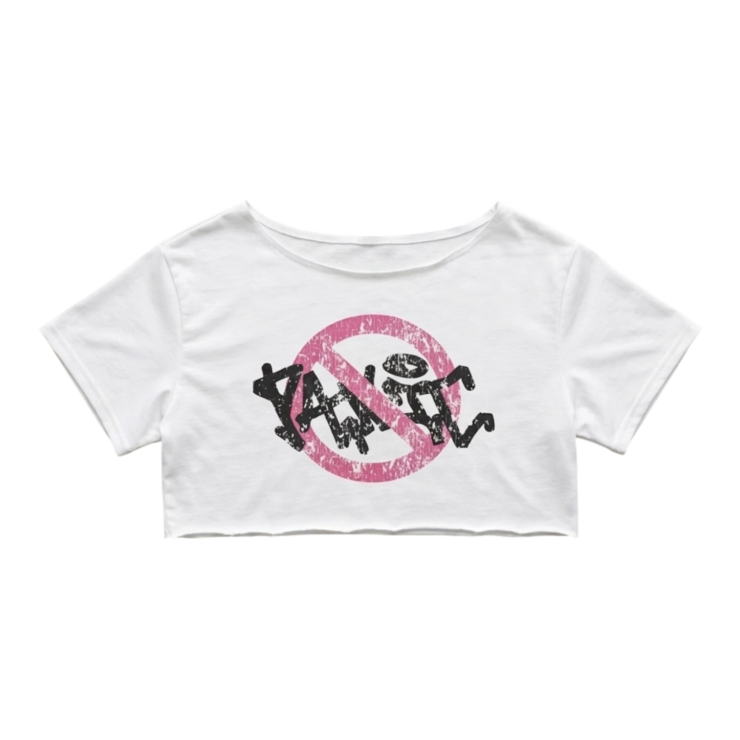 Pink Cross-out Crop