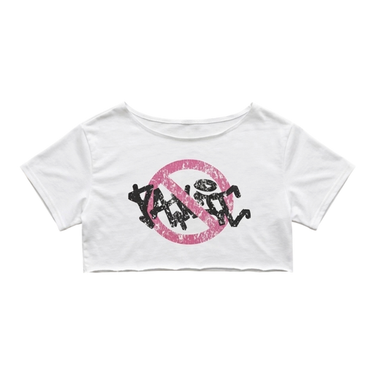 Pink Cross-out Crop