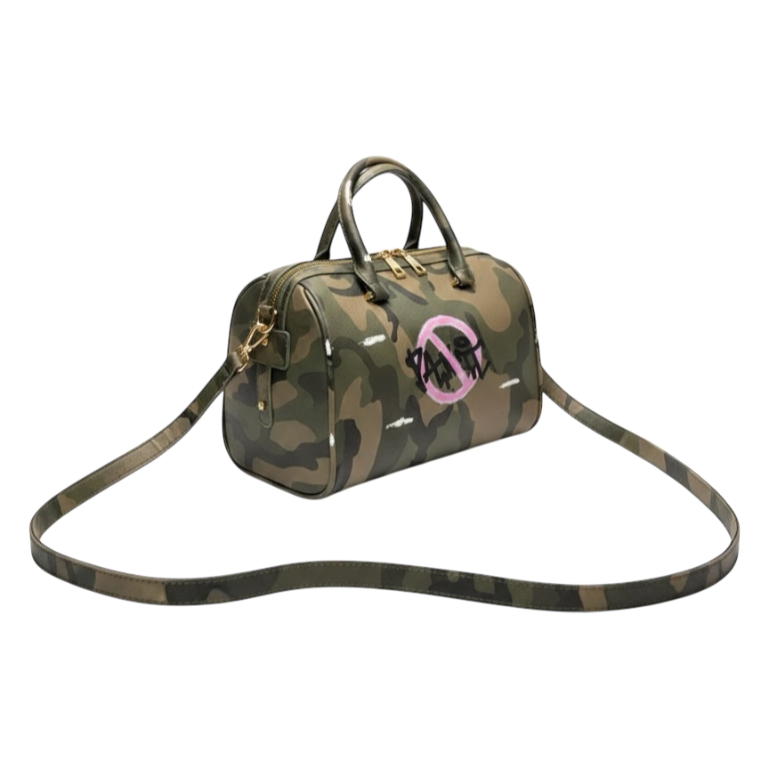 Pink Cross-out Camo Bag