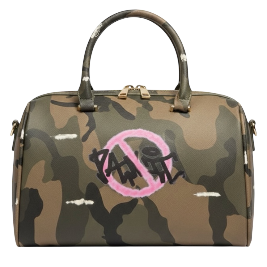 Pink Cross-out Camo Bag