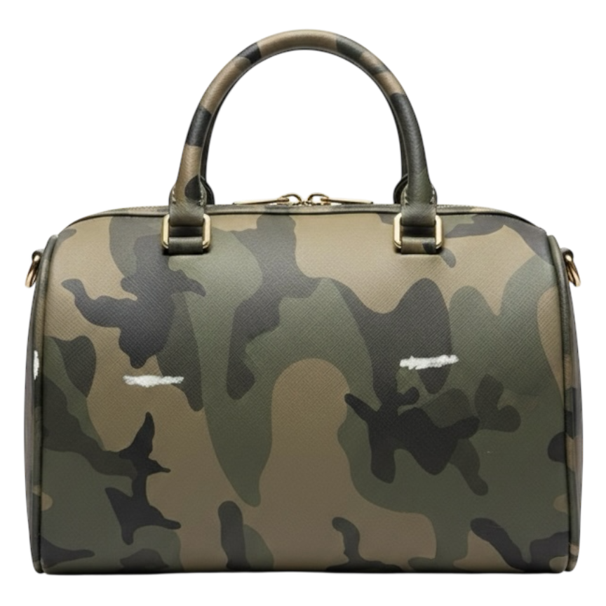 Pink Cross-out Camo Bag